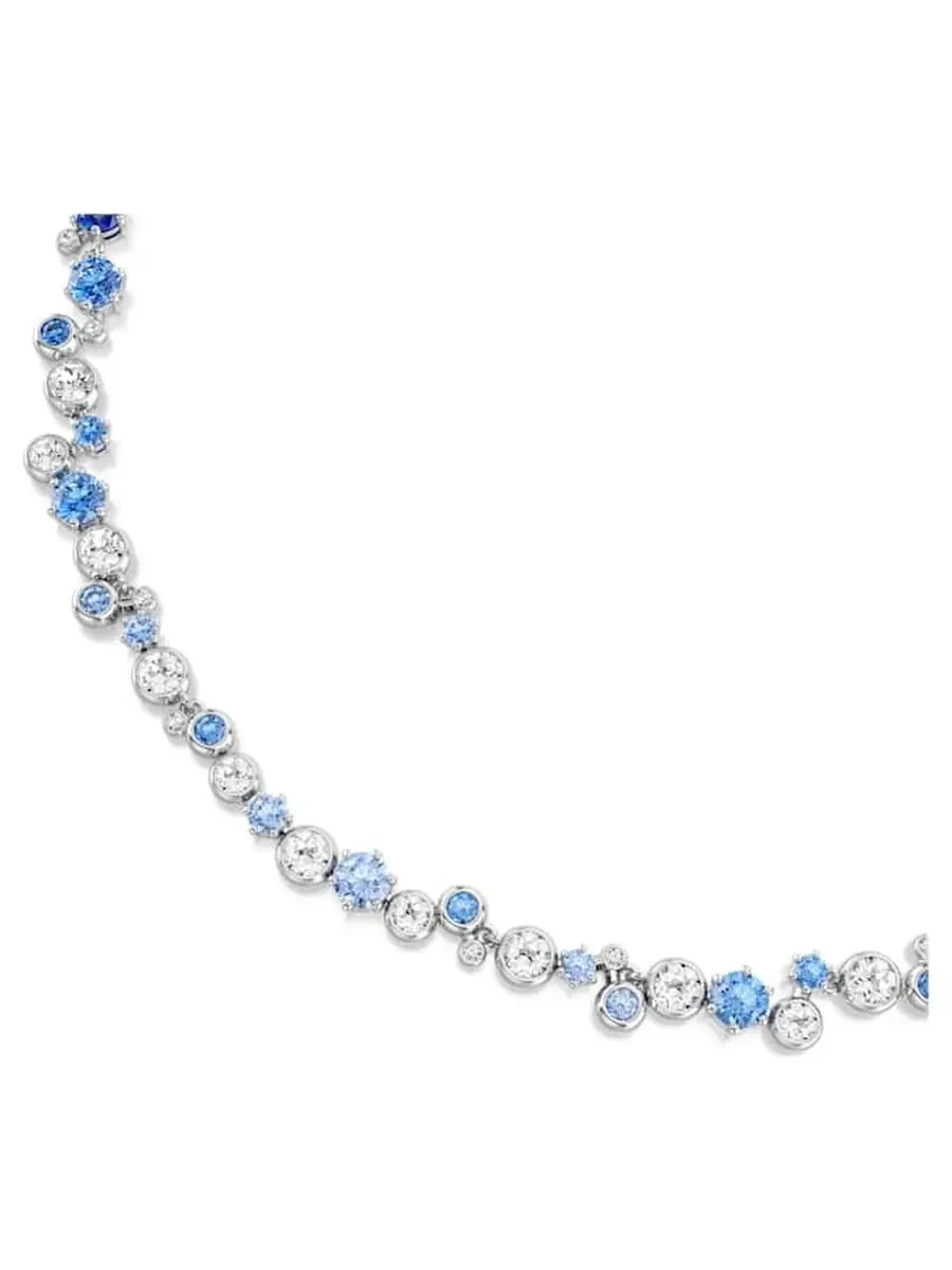 Ожерелье Swarovski Constella с кристаллами, покрытое родием — изображение 2 из 2, оттенок синий