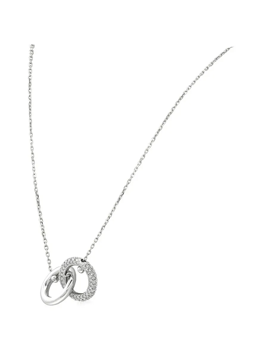 Подвеска Swarovski Dextera с переплетенным родием и блестящим кристаллом — изображение 3 из 4, оттенок белый