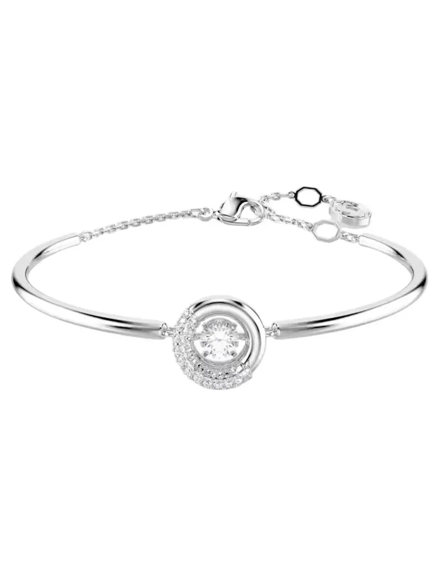Браслет Swarovski Dextera с круглым огранкой, родиевым покрытием