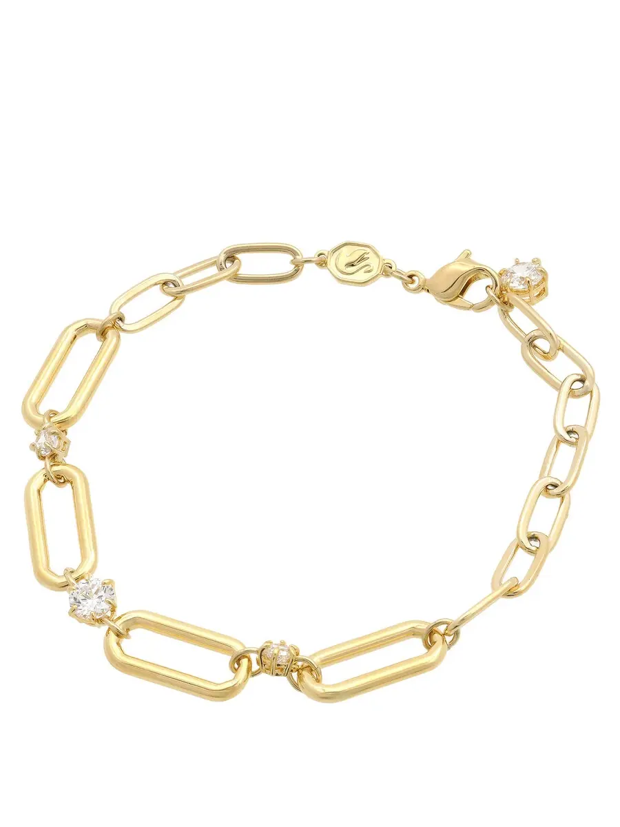 Браслет-цепочка Constella с золотым напылением от Swarovski — изображение 3 из 4, оттенок белый