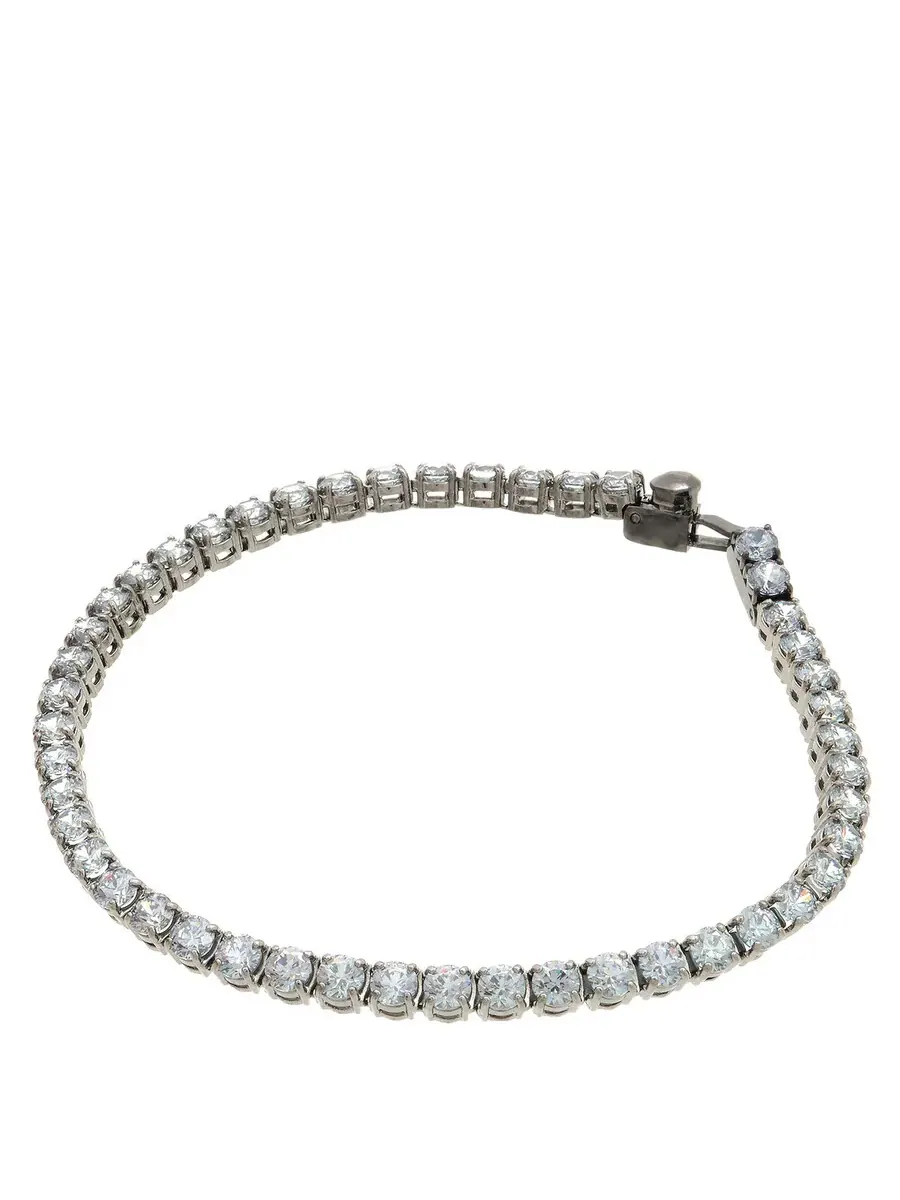 Теннисный браслет Swarovski Gray Matrix, размер XL — изображение 3 из 4, оттенок серый