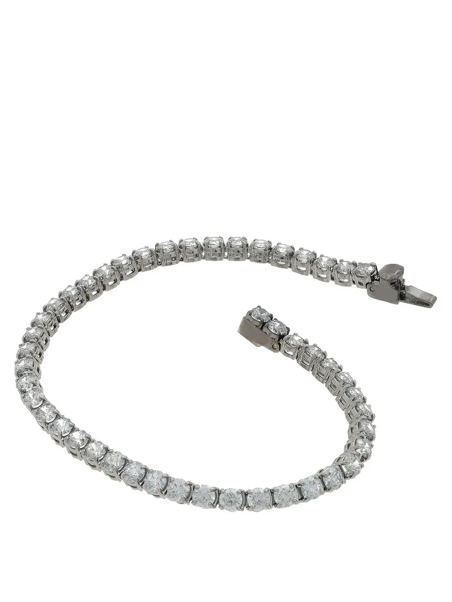 Теннисный браслет Swarovski Gray Matrix, размер XL — изображение 4 из 4, оттенок серый