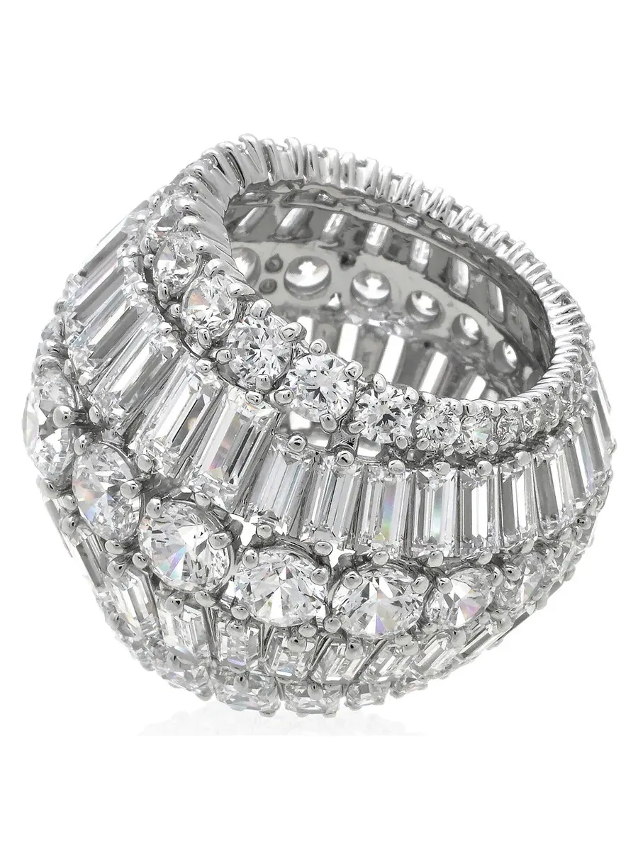 Коктейльное кольцо Swarovski Hyperbola — изображение 2 из 3, оттенок белый