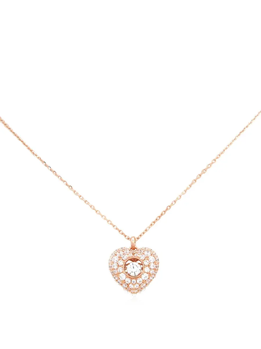 Подвеска Swarovski Hyperbola в форме сердца, белый розовое золото