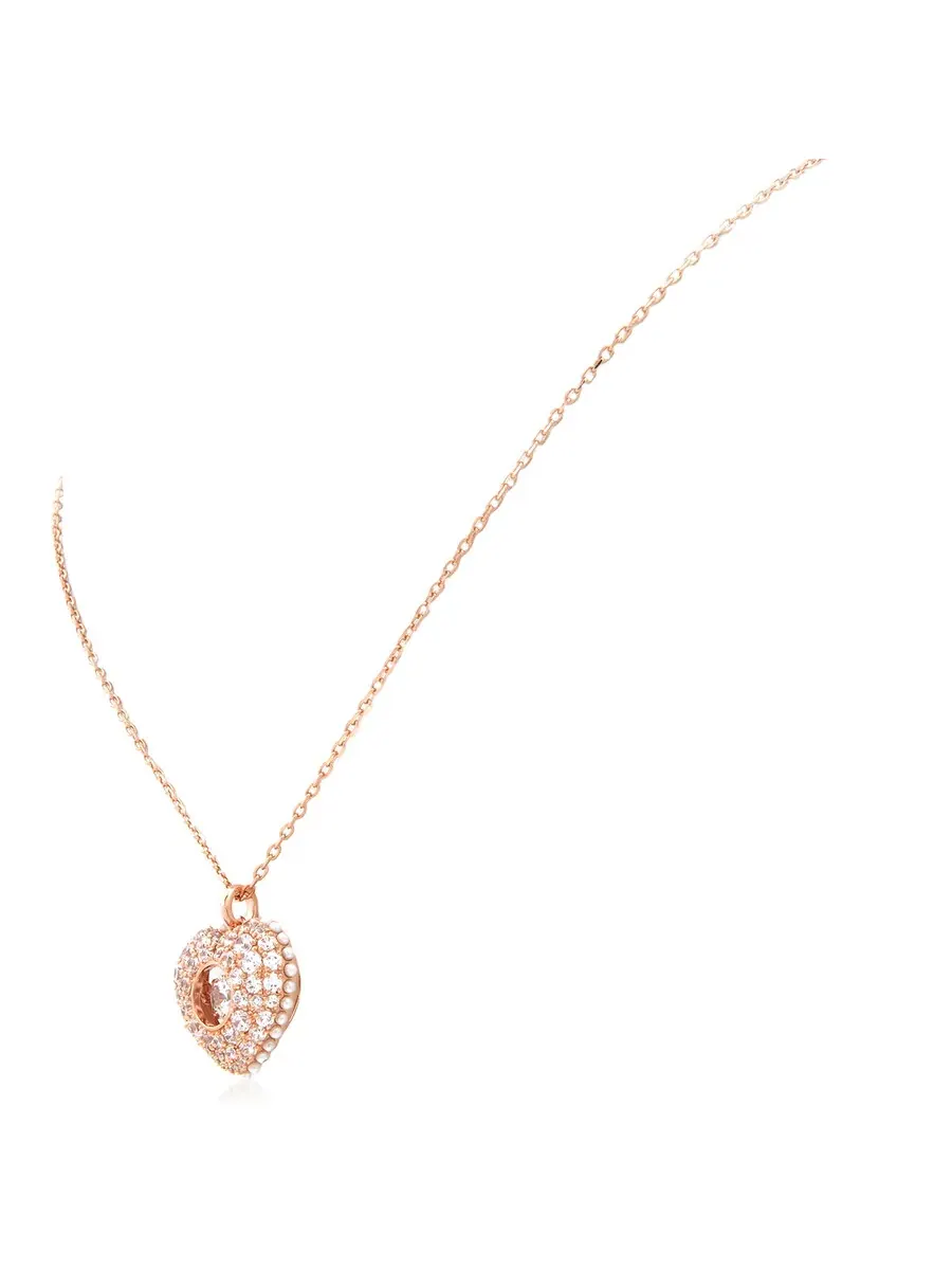 Подвеска Swarovski Hyperbola в форме сердца, белый розовое золото — изображение 3 из 4