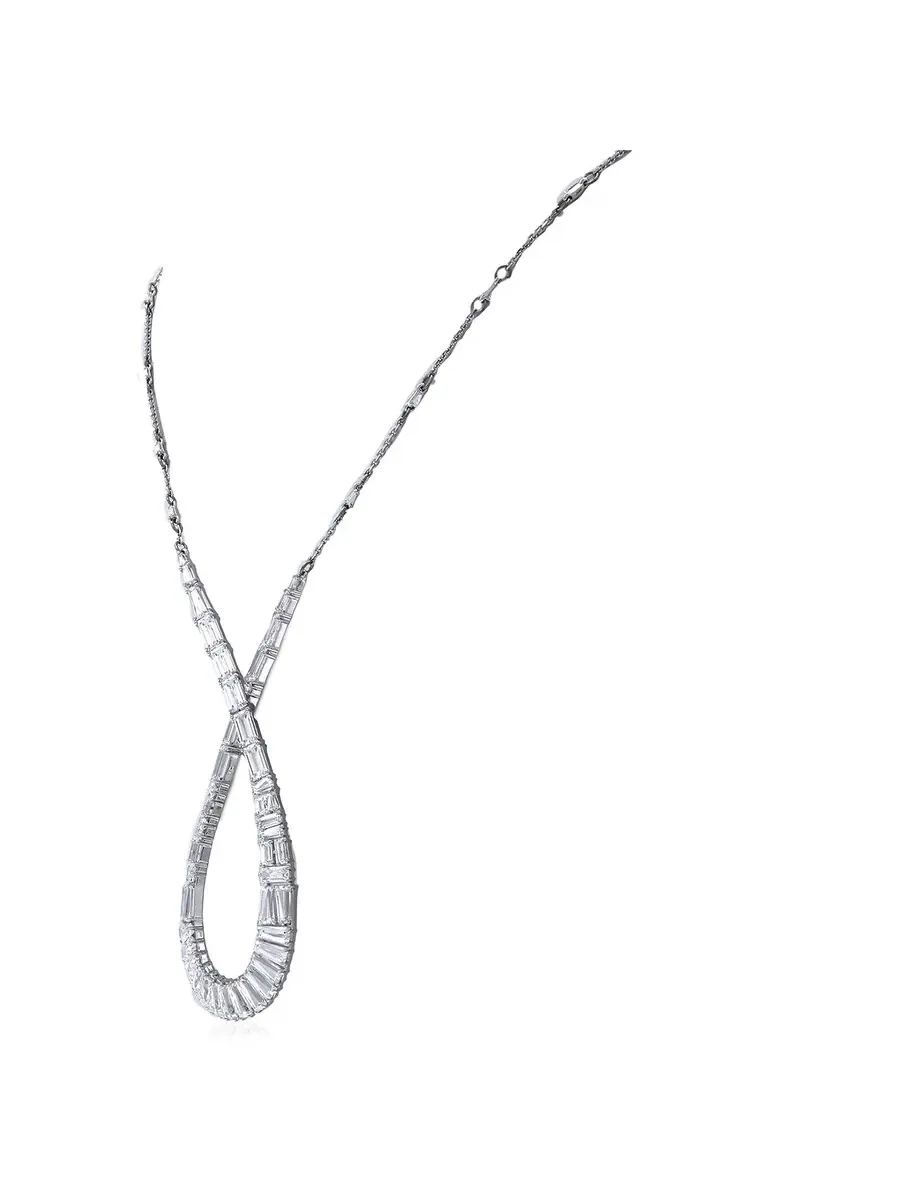 Кулон Swarovski Hyperbola L, родиевое покрытие, блестящий белый цвет — изображение 3 из 4