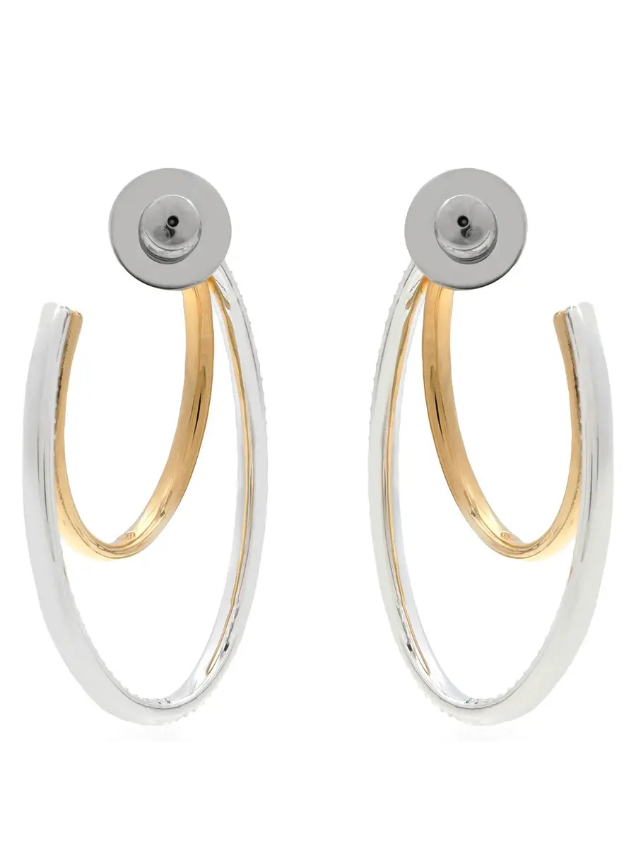 Серьги Swarovski Hyperbola с проколом, смешанное покрытие, прозрачные — изображение 4 из 4, оттенок серебряный
