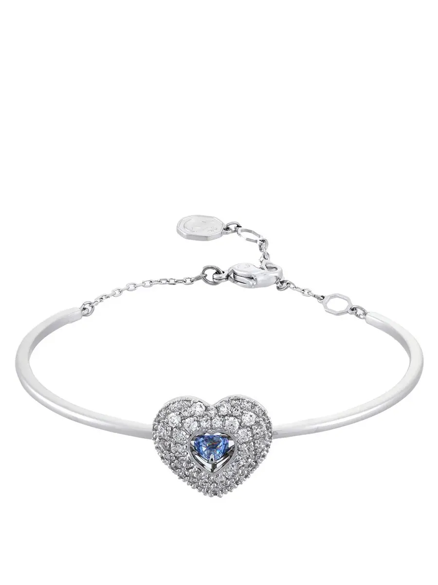 Браслет Swarovski Hyperbola Soft в форме сердца, родий