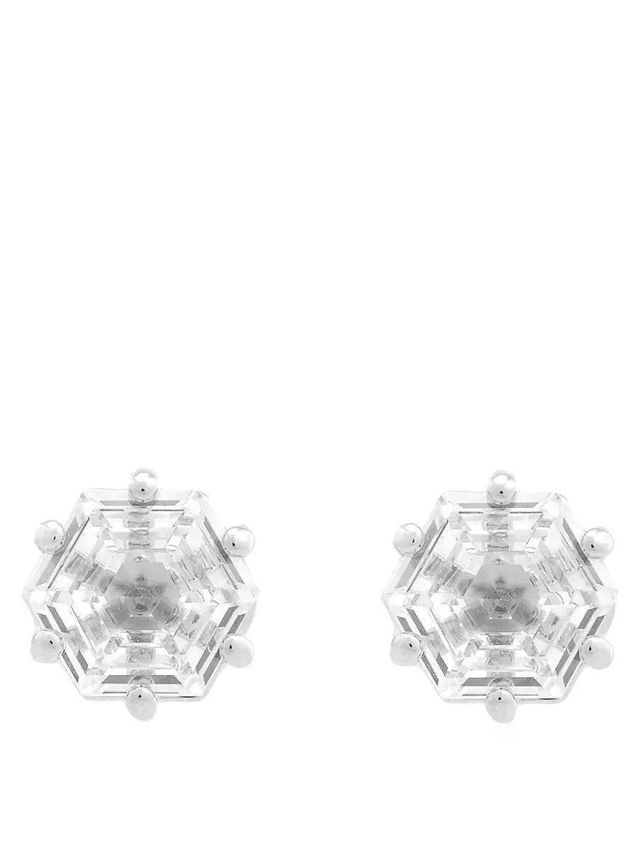 Набор кристаллов Swarovski Idyllia E, 2 шт, родиевое покрытие, блестящий белый цвет — изображение 5 из 7