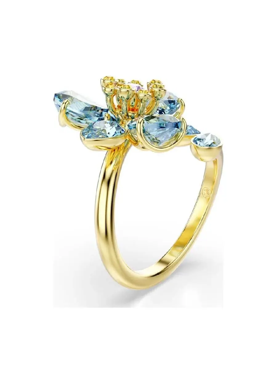 Кольцо Swarovski Idyllia с фантазийной огранкой в виде цветка — изображение 2 из 4, оттенок синий