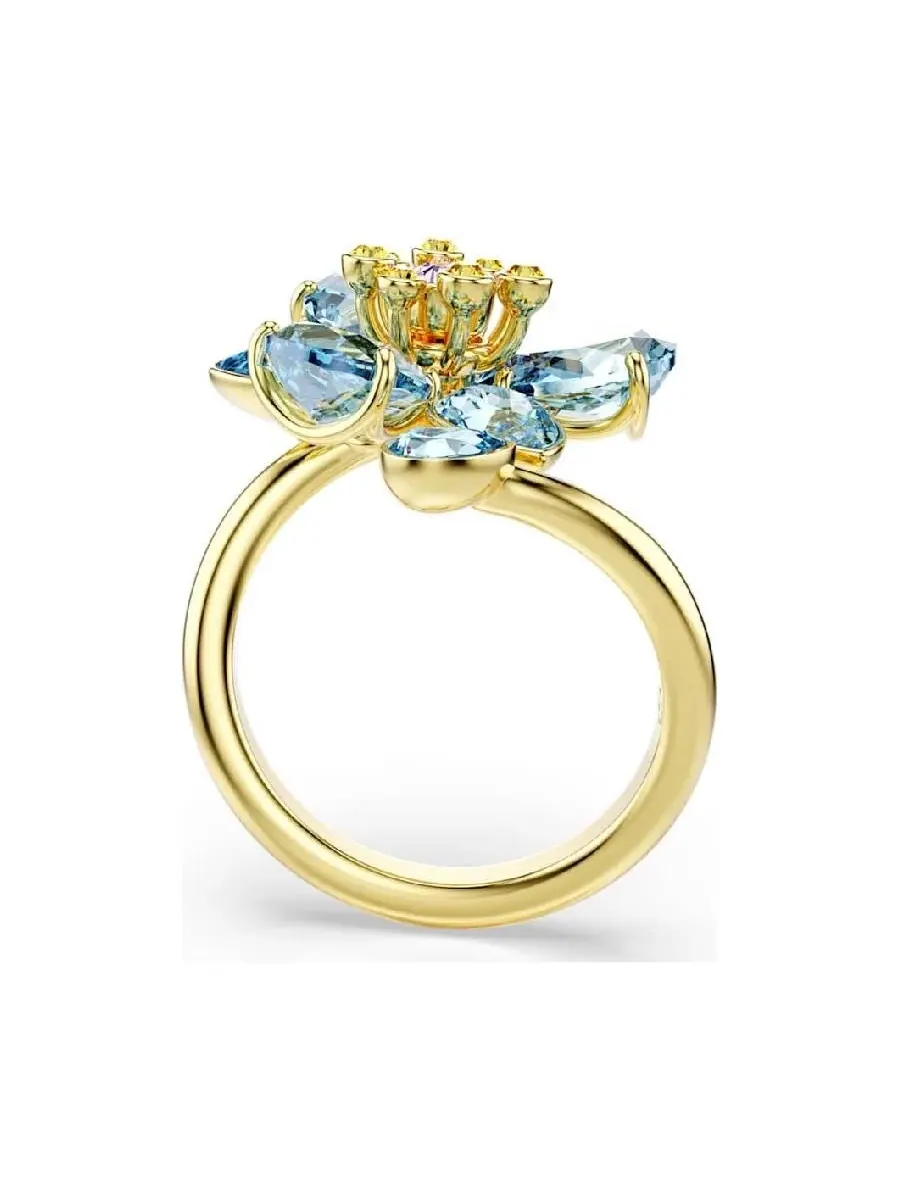 Кольцо Swarovski Idyllia с фантазийной огранкой в виде цветка — изображение 3 из 4, оттенок синий