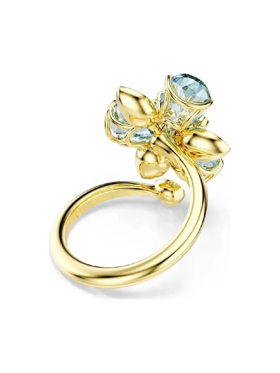Кольцо Swarovski Idyllia с фантазийной огранкой в виде цветка — изображение 4 из 4, оттенок синий