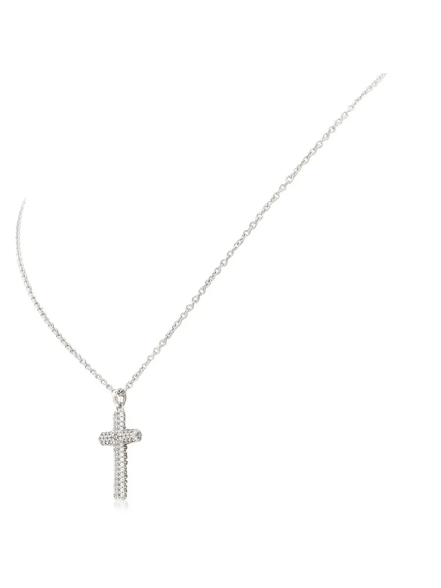 Ожерелье с подвеской-крестом Swarovski Insigne — изображение 3 из 4, оттенок серебряный