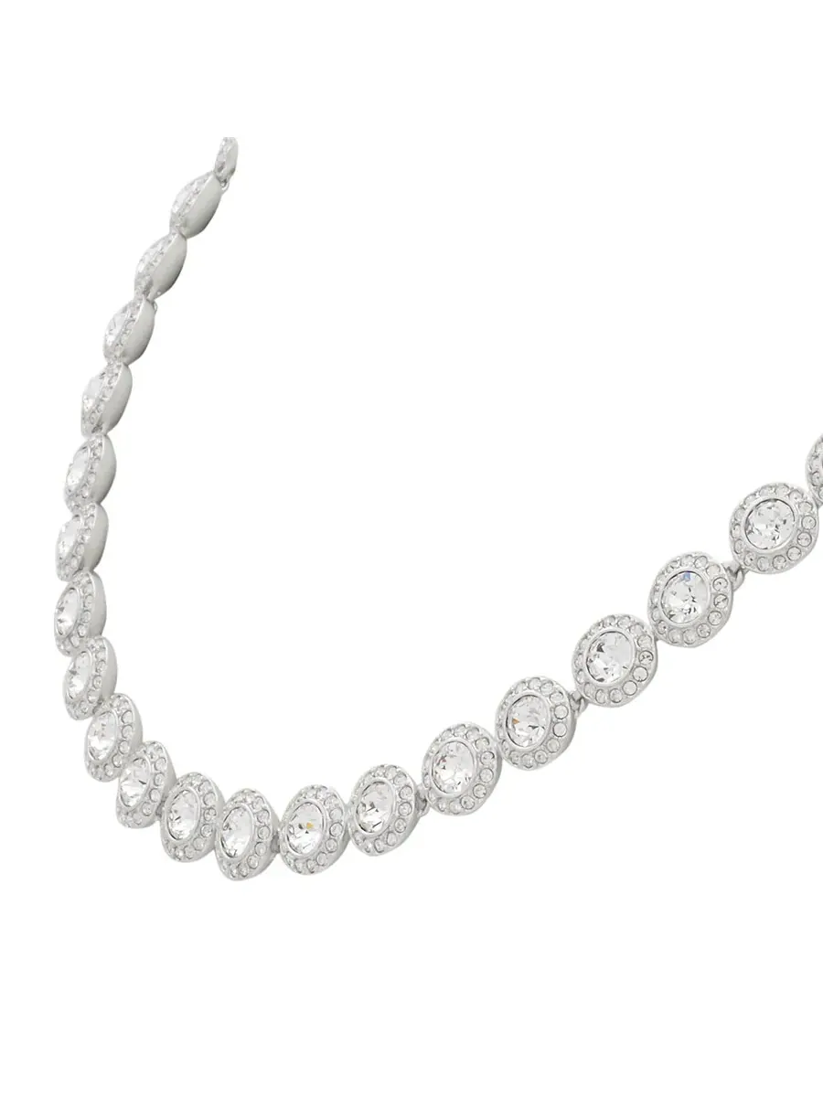 Женский набор кристаллов Swarovski Angelic White с родиевым покрытием и круглой огранкой — изображение 2 из 7, оттенок белый