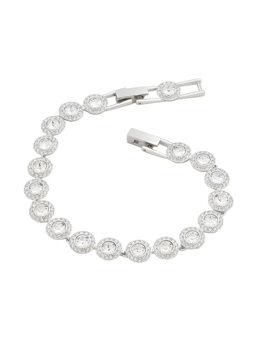 Женский набор кристаллов Swarovski Angelic White с родиевым покрытием и круглой огранкой — изображение 4 из 7, оттенок белый