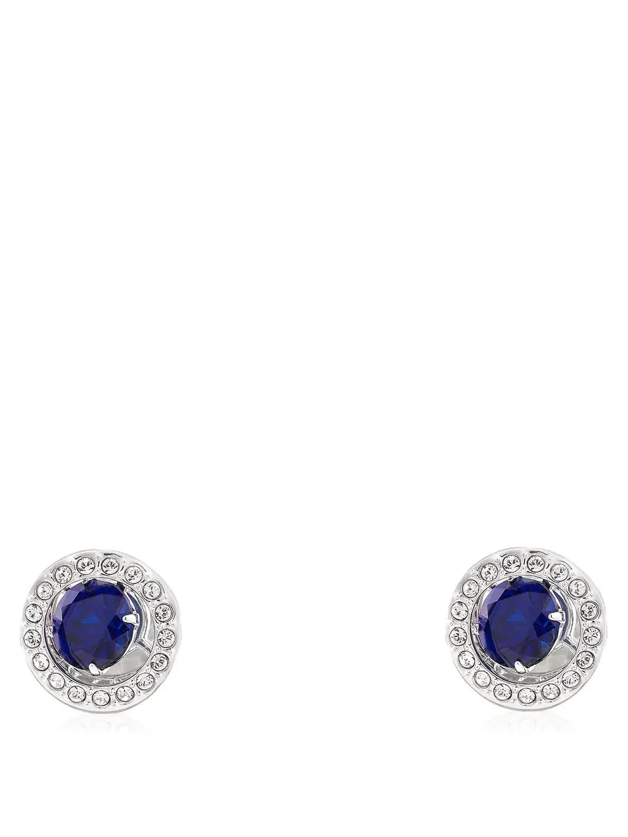 Женские серьги Swarovski с родиевым покрытием, мерцающим циферблатом Dance и гвоздиковой застежкой