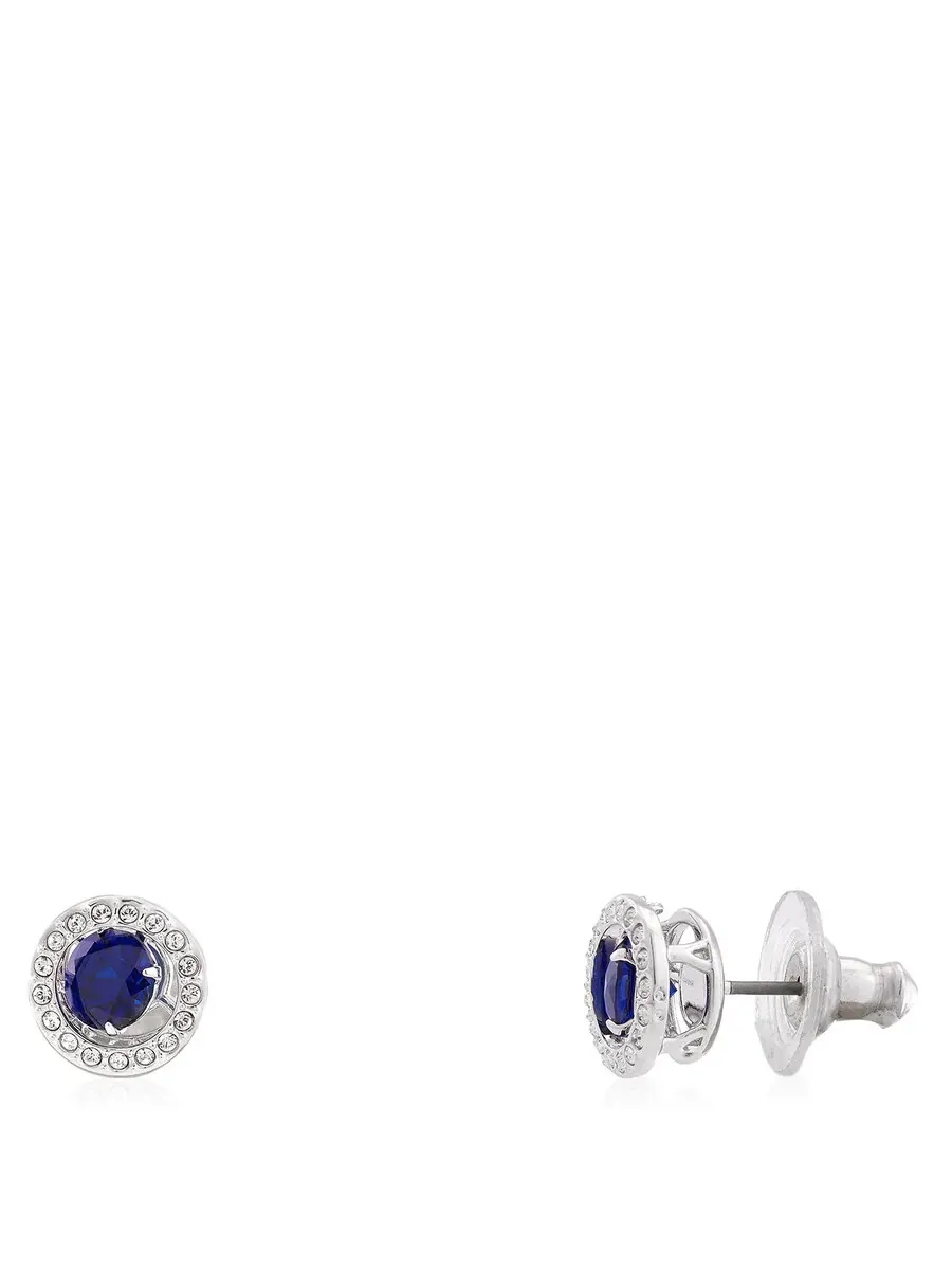 Женские серьги Swarovski с родиевым покрытием, мерцающим циферблатом Dance и гвоздиковой застежкой — изображение 3 из 4