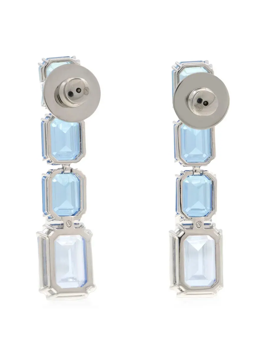 Женские серьги Swarovski Millenia с подвеской и огранкой октагон — изображение 4 из 4, оттенок синий