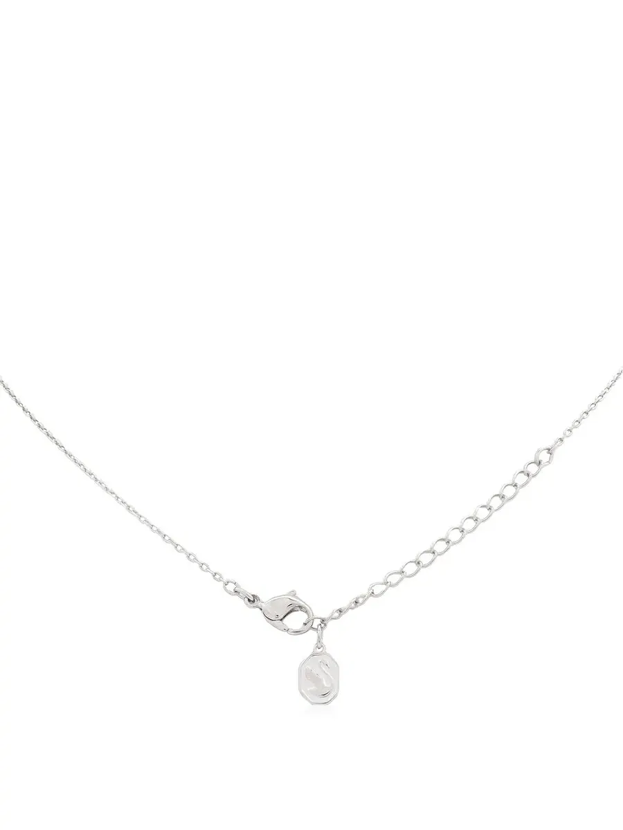 Набор серьги и ожерелье Swarovski Magic Snowflake с родиевым покрытием — изображение 4 из 7, оттенок синий