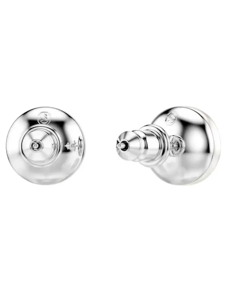 Серьги-гвоздики с кристаллом и жемчугом Swarovski Matrix — изображение 2 из 2, оттенок белый