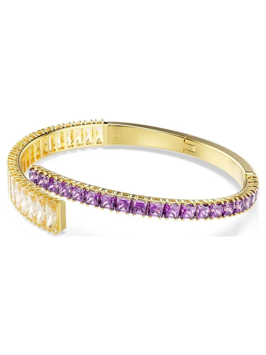 Браслет Swarovski Matrix с позолотой — изображение 2 из 3, оттенок фиолетовый