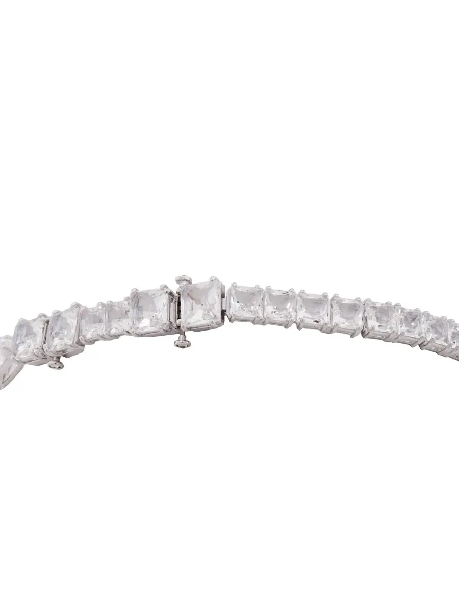 Колье Swarovski Matrix с закрытым родиевым блестящим кристаллом — изображение 5 из 5, оттенок белый