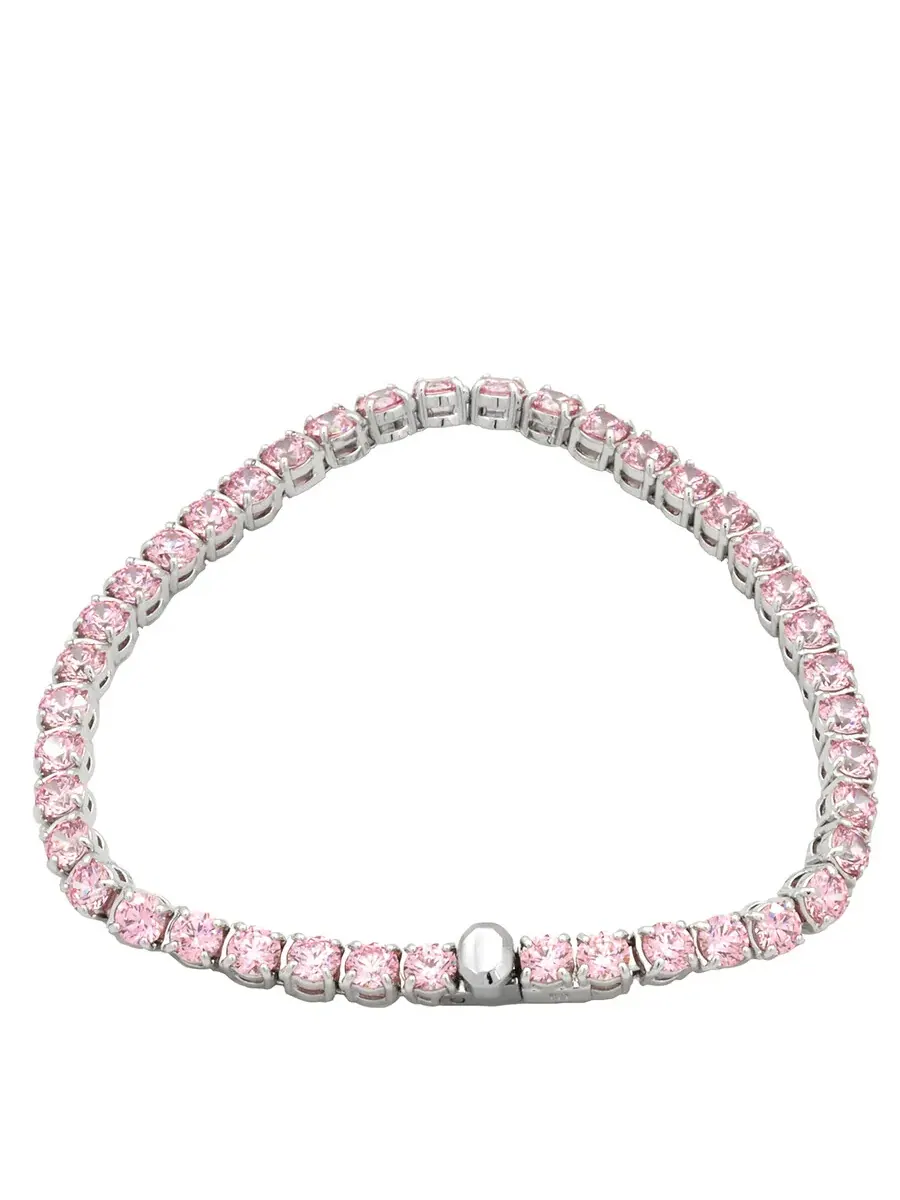 Теннисный браслет Swarovski Matrix с розовым родиевым покрытием — изображение 4 из 4, оттенок розовый