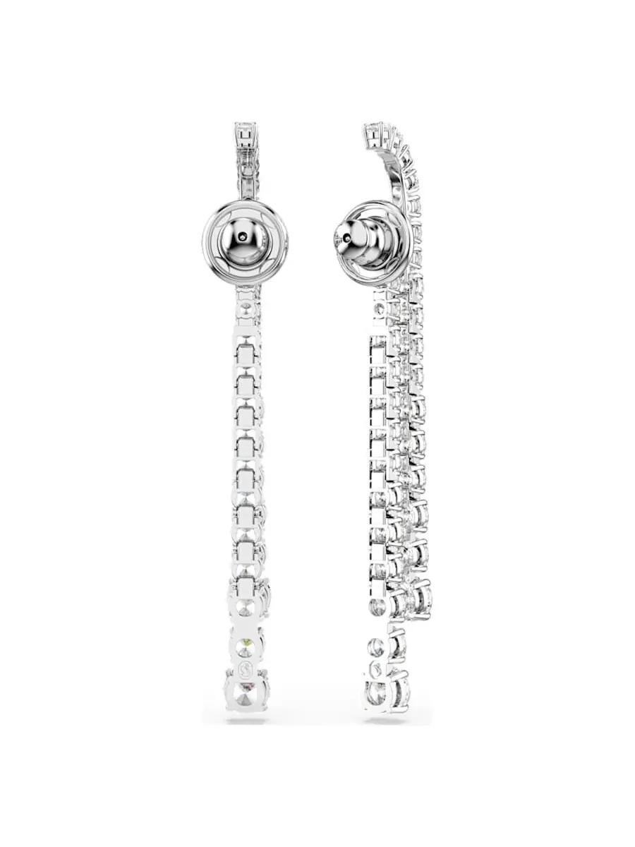 Серьги-подвески Swarovski Matrix с родиевым покрытием — изображение 4 из 4, оттенок белый
