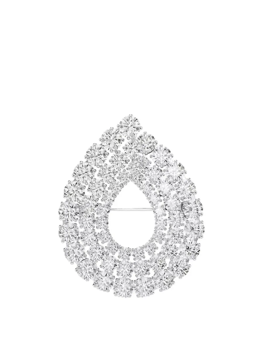 Брошь с круглым кристаллом Swarovski Matrix