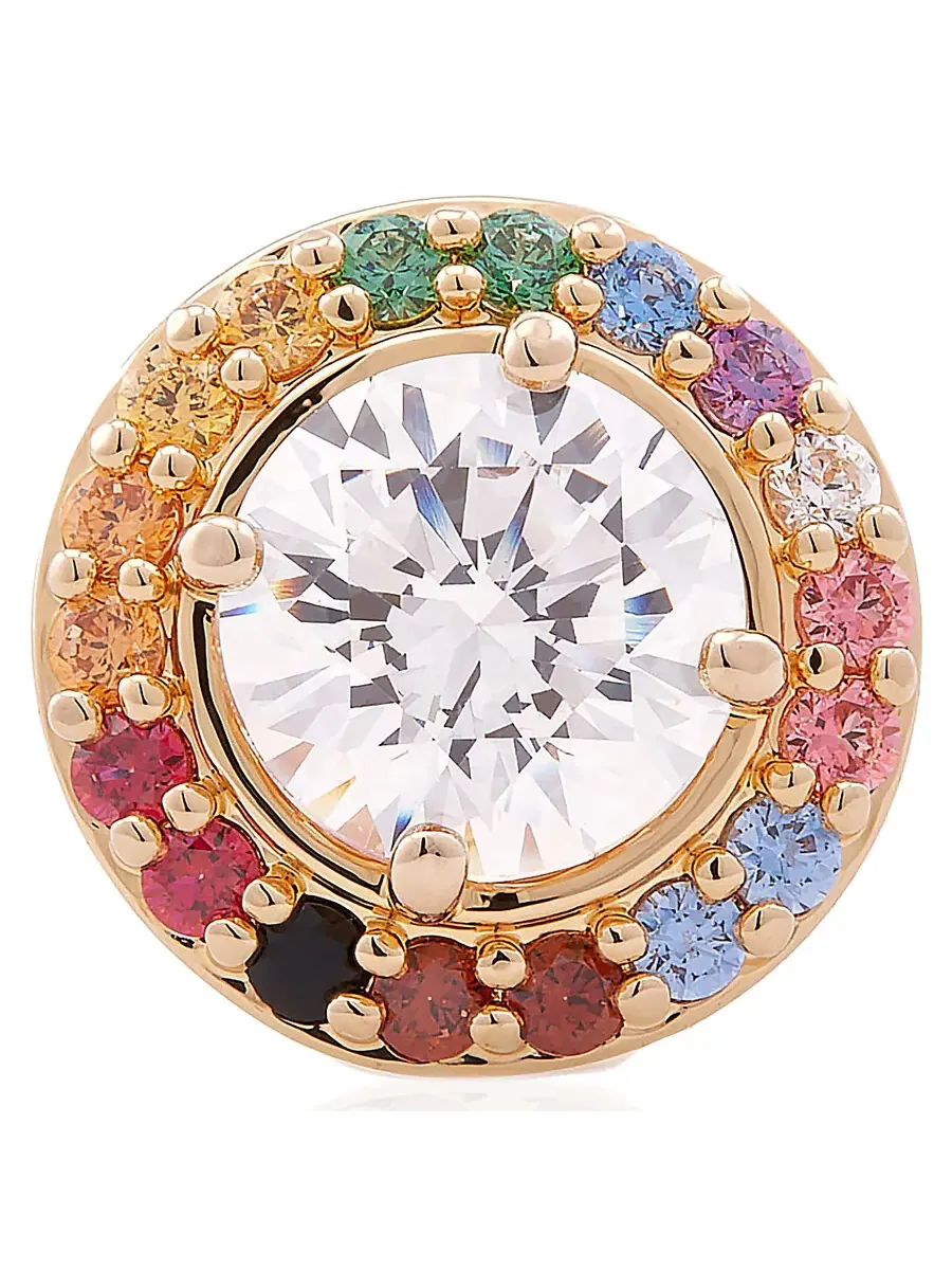 Булавка Swarovski Matrix золотая блестящая многоцветная