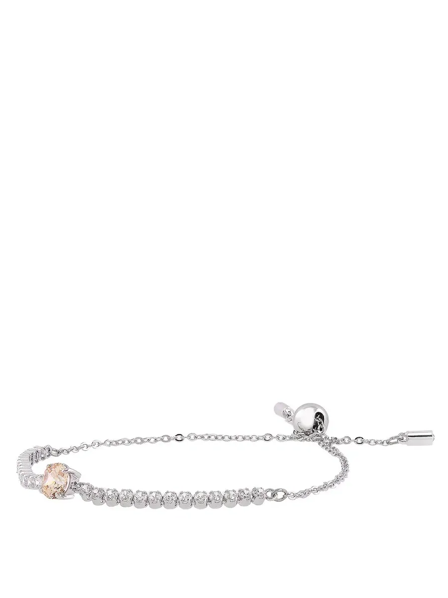 Браслет Swarovski Matrix Tennis Родий Блестящий Белый Фэнси Шампань — изображение 3 из 4