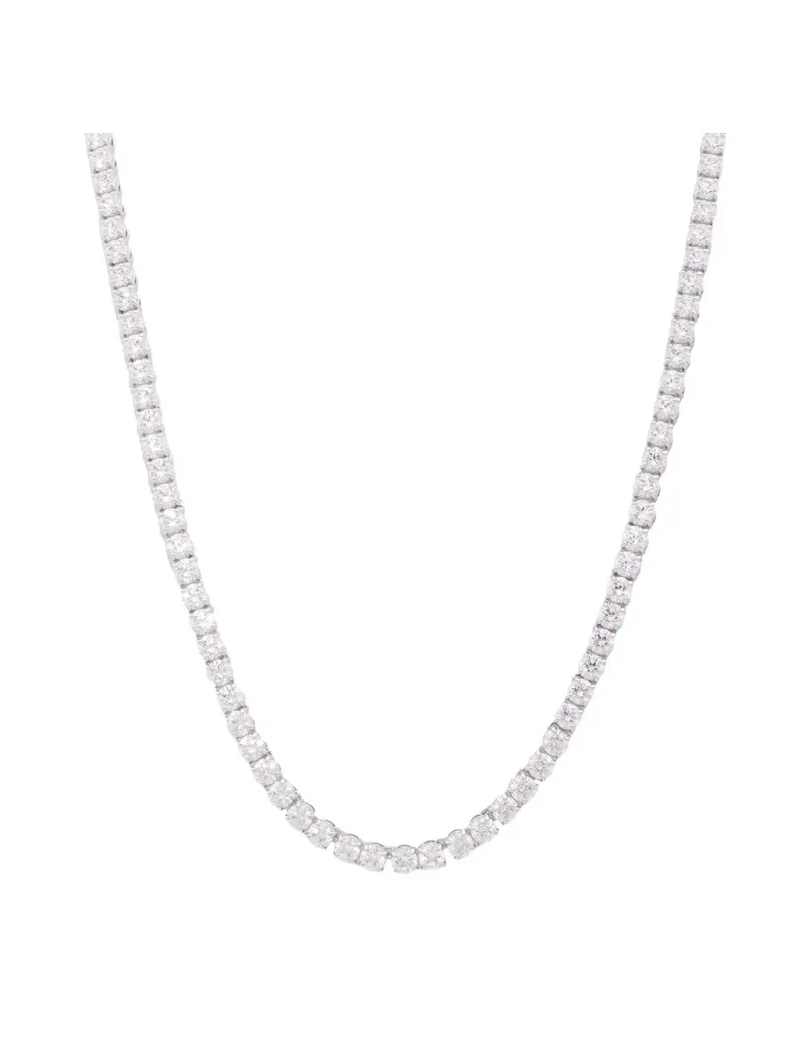 Теннисное колье Swarovski Matrix, размер S, новое, родиевое покрытие, блестящий белый цвет