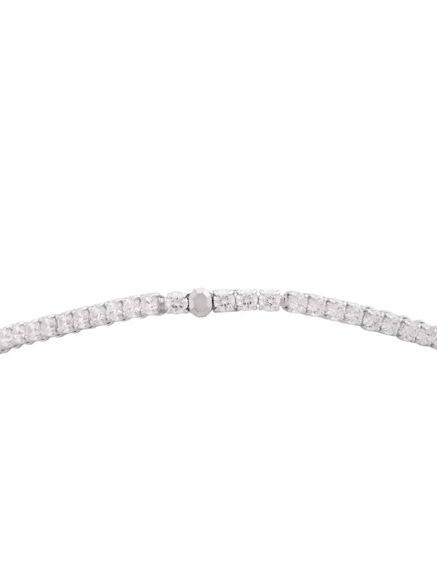 Теннисное колье Swarovski Matrix, размер S, новое, родиевое покрытие, блестящий белый цвет — изображение 4 из 4