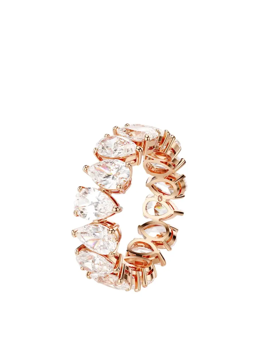 Кольцо Swarovski Matrix Vittore, размер 55 (US 6.75), белый/золотой — изображение 2 из 4, оттенок белый/розовый золотистый