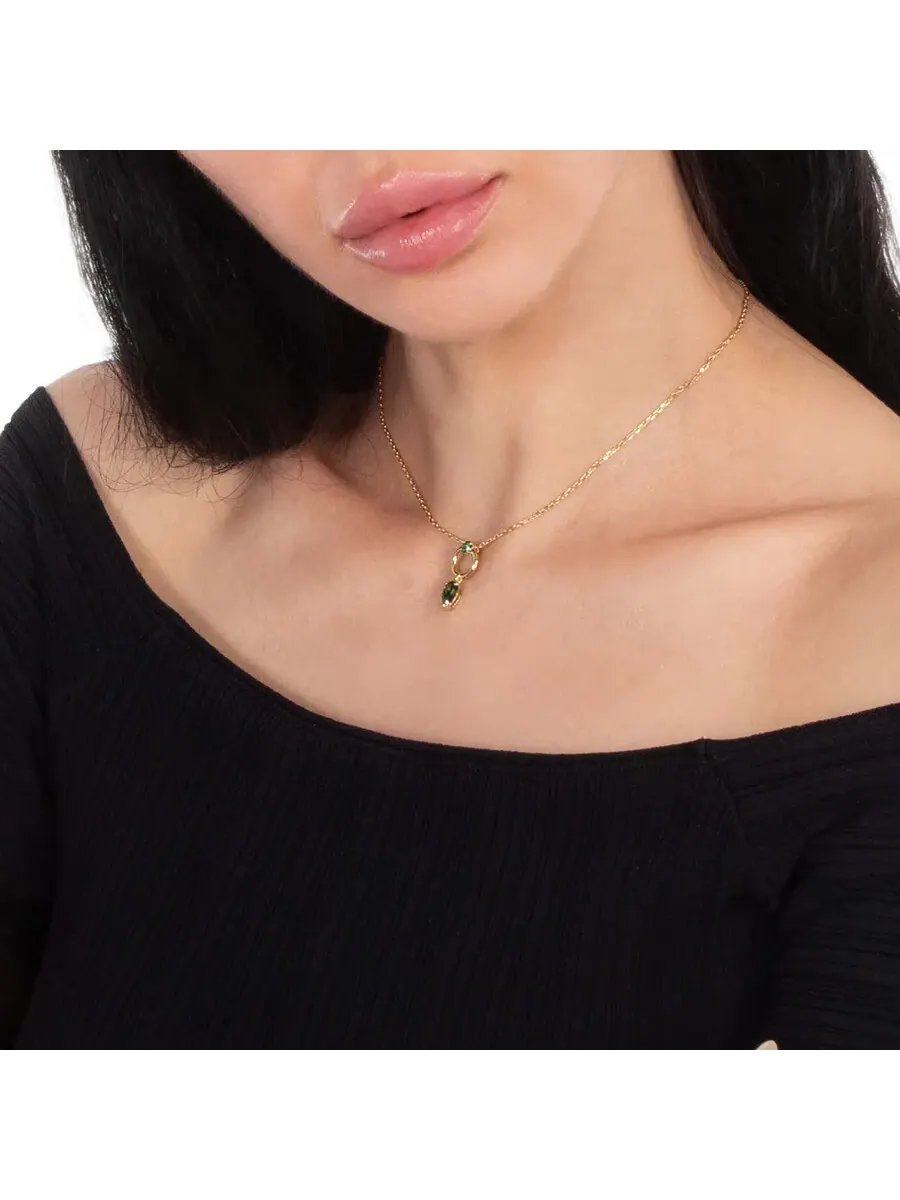 Подвеска Swarovski Mesmera с золотым оттенком — изображение 2 из 4, оттенок зеленый