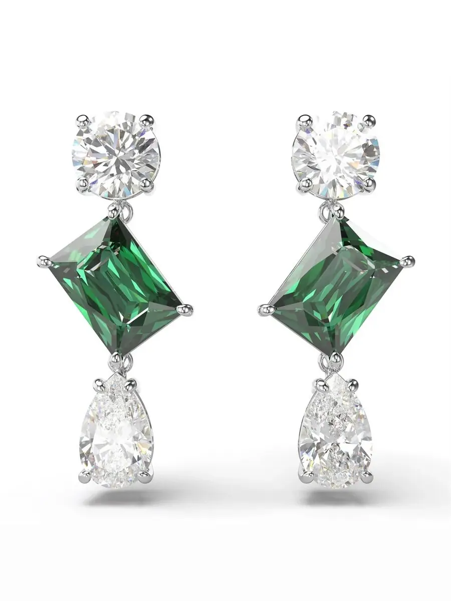 Серьги-подвески Swarovski Mesmera с фантазийной огранкой