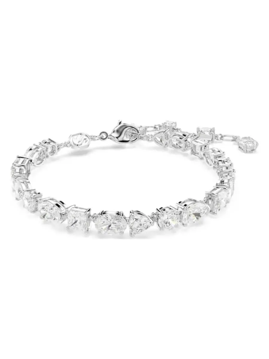 Браслет Swarovski Mesmera с разными огранками, родиевое покрытие