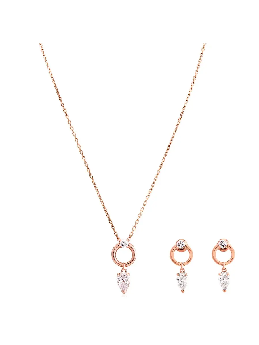 Комплект из колье и сережек Swarovski Mesmera с огранкой «груша»