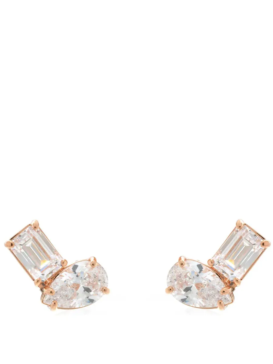 Набор Swarovski Mesmera с фантазийным грушевидным огранкой, покрытый розовым золотом — изображение 5 из 7, оттенок белый