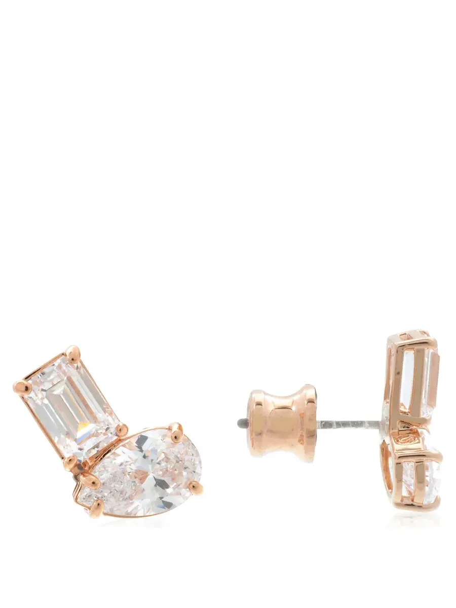 Набор Swarovski Mesmera с фантазийным грушевидным огранкой, покрытый розовым золотом — изображение 6 из 7, оттенок белый