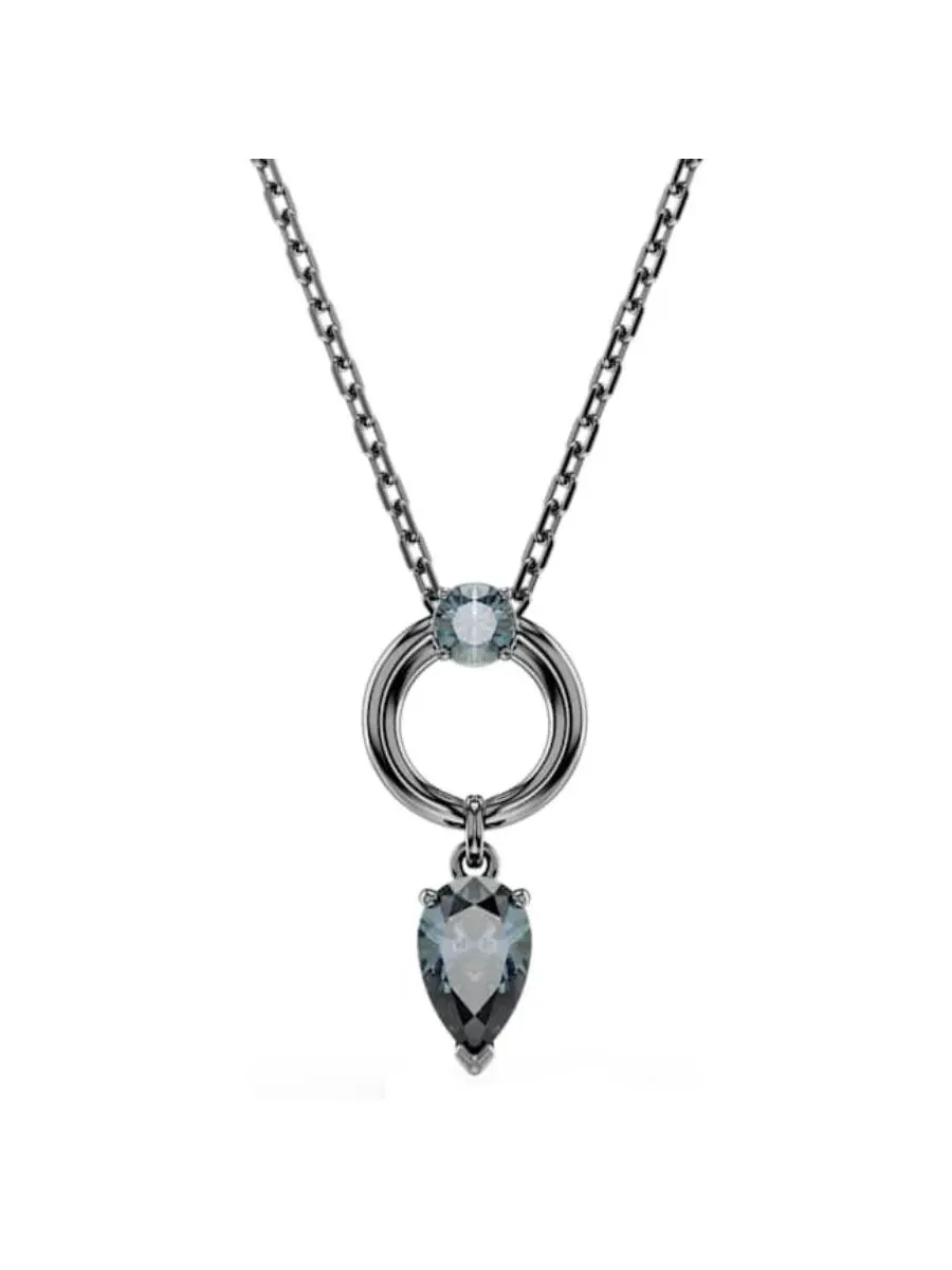 Ожерелье Swarovski Mesmera с разными огранками, покрытое рутением