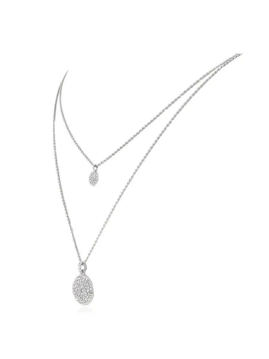Подвеска Swarovski Meteora маленькая многослойная родий блестящий кристалл — изображение 3 из 4, оттенок белый