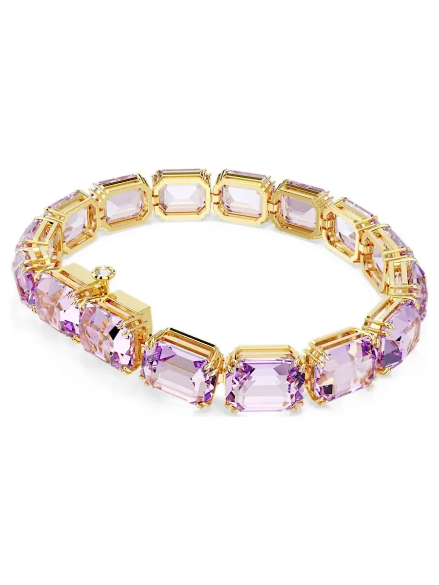 Теннисный браслет Swarovski Millenia с огранкой восьмиугольник — изображение 2 из 4, оттенок фиолетовый