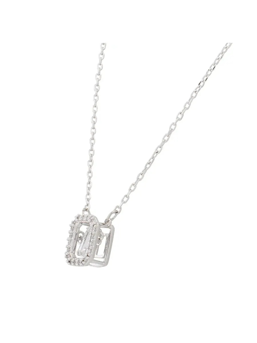 Колье Swarovski Millenia с квадратными цирконами — изображение 4 из 5, оттенок белый