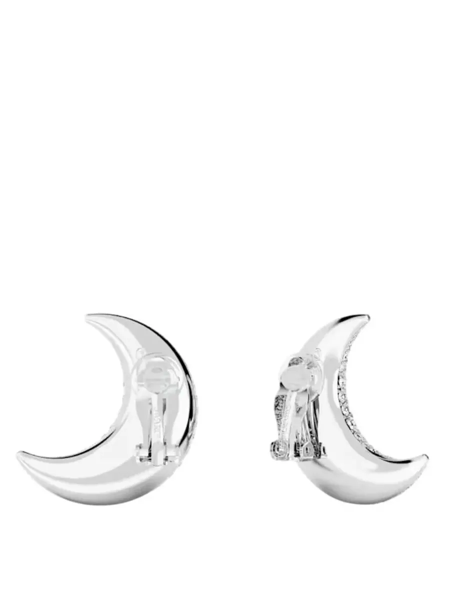 Серьги-клипсы Swarovski Moon с родиевым покрытием Luna — изображение 2 из 2, оттенок белый