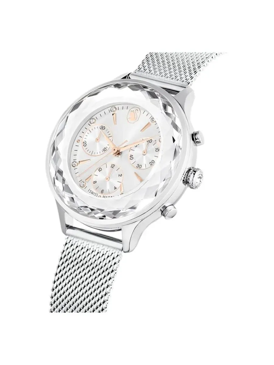 Часы Swarovski Nova Chrono Chronograph с кварцевым механизмом и серебристым циферблатом 5677503 — изображение 2 из 3