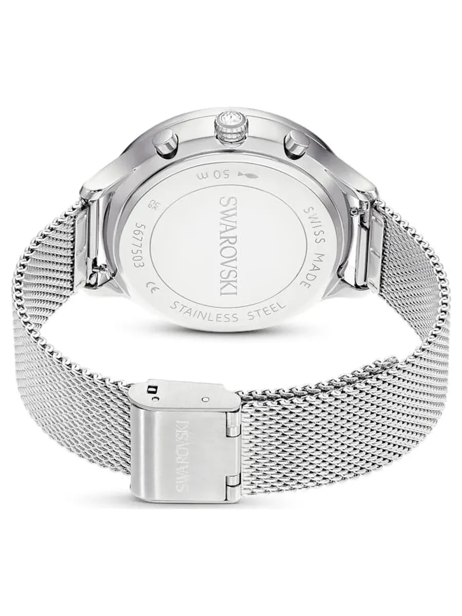 Часы Swarovski Nova Chrono Chronograph с кварцевым механизмом и серебристым циферблатом 5677503 — изображение 3 из 3