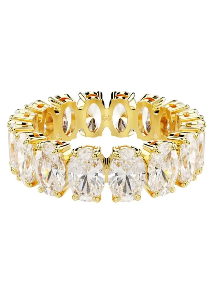 Кольцо Swarovski овальной огранки, размер 52 (США 5.75)