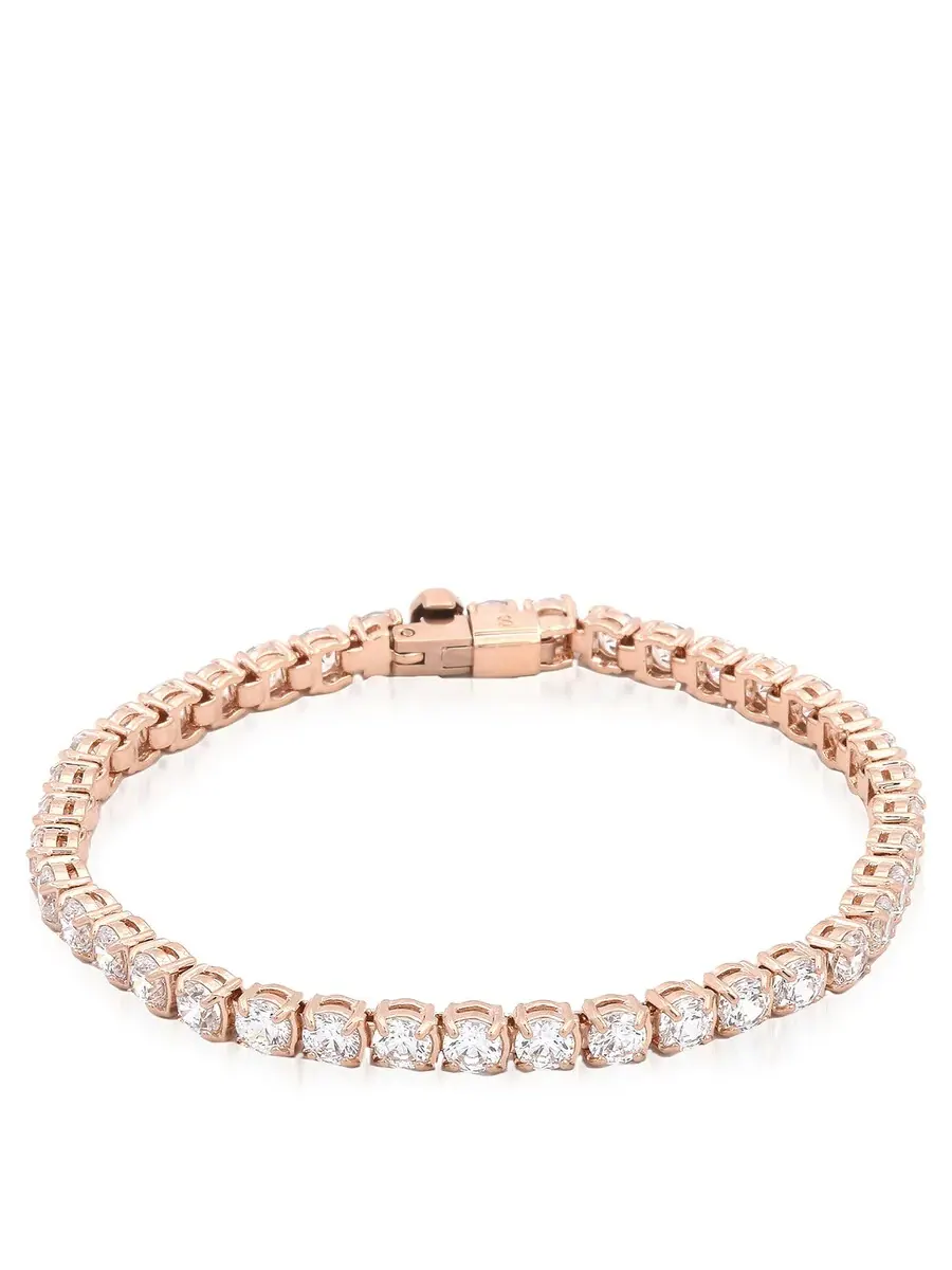 Браслет-теннис Swarovski в розовом золоте Matrix