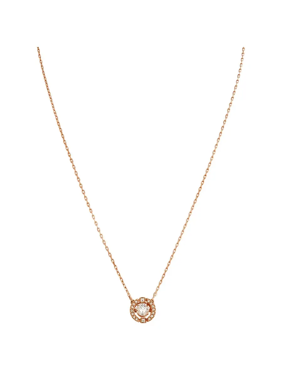 Круглое ожерелье Swarovski Sparkling Dance из розового золота